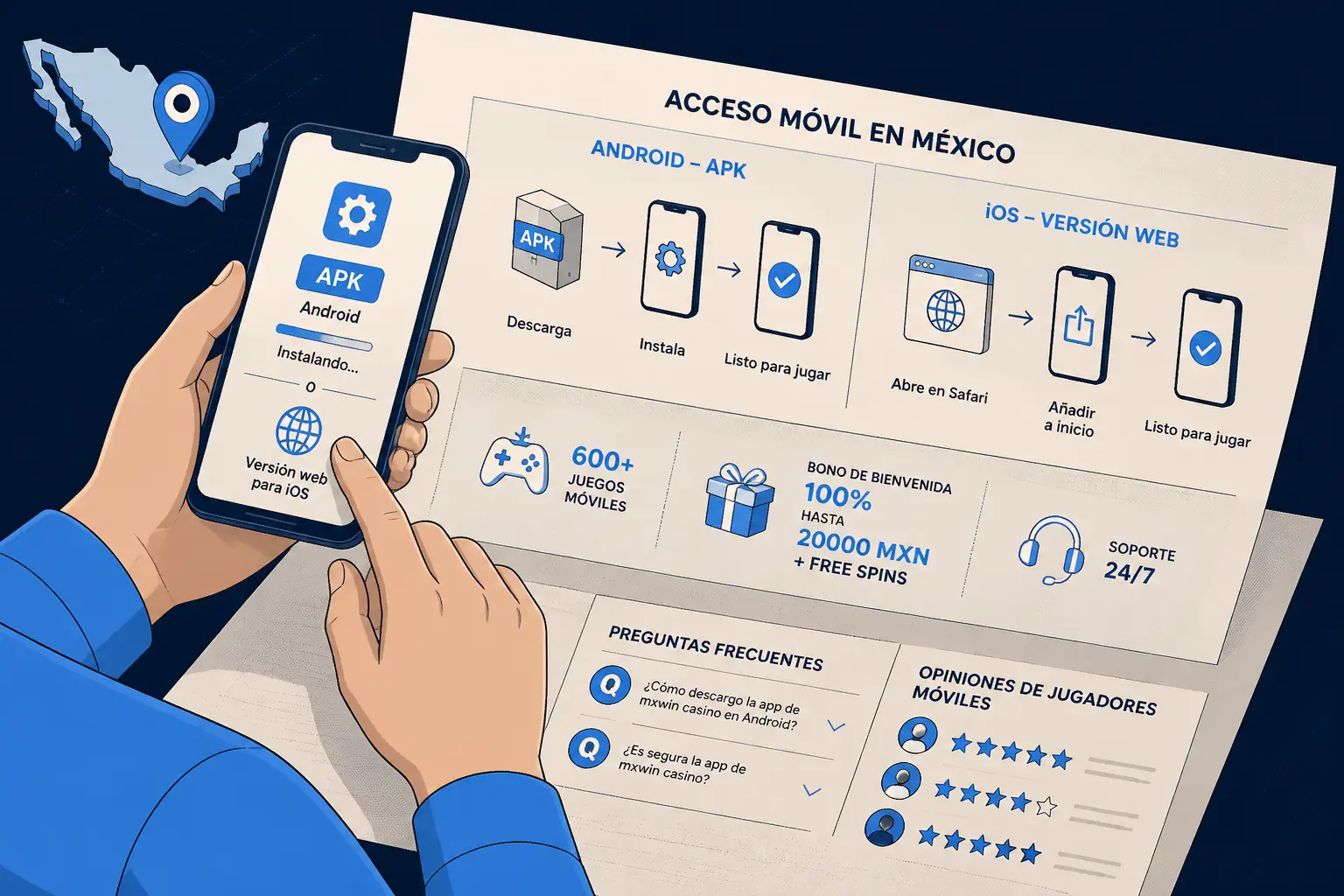 MXWin Casino App – Casino Móvil en México visual guide for MXWin Casino